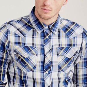Men True Religion Plaid Shirt size XXXL